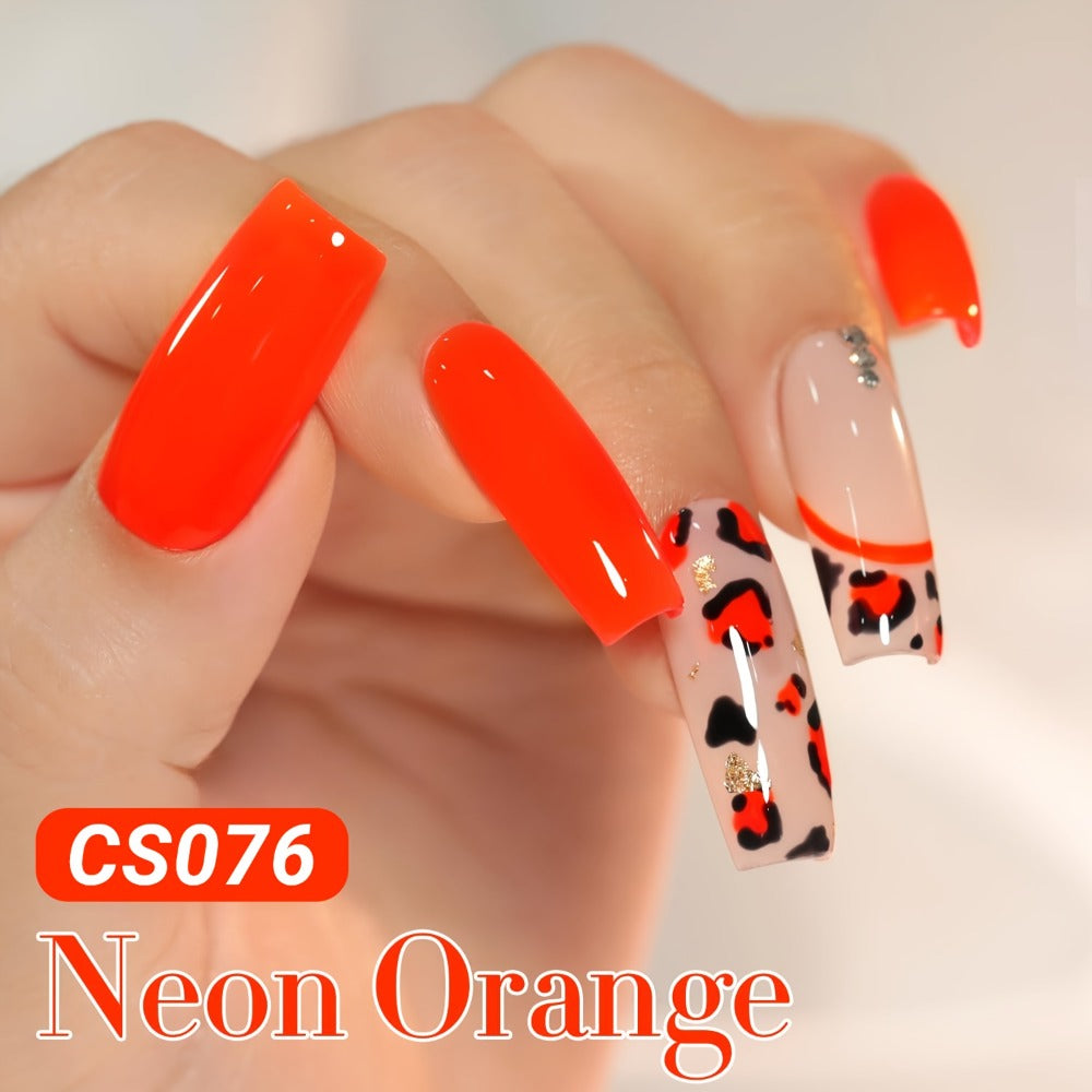 MISS MISIDY 0. 54Oz Neon Orange Gel Polish Translucent Neutral Natural Milky 16Ml Jelly Polish Art at Home (CS076)