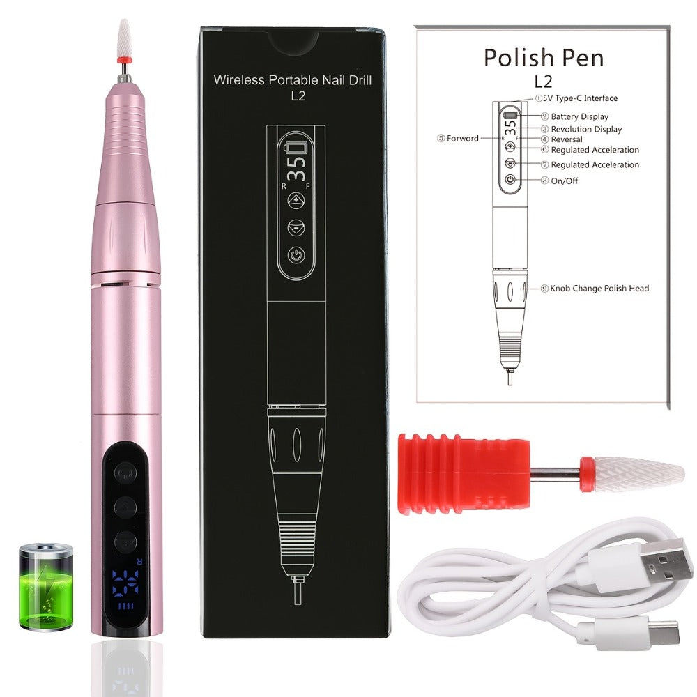 Professional 35, 000RPM Electric Nail Drill - Portable, Rechargeable, Low Noise, Suitable for Manicure And Pedicure - USB Powered, Gift for Mother's Day Gift