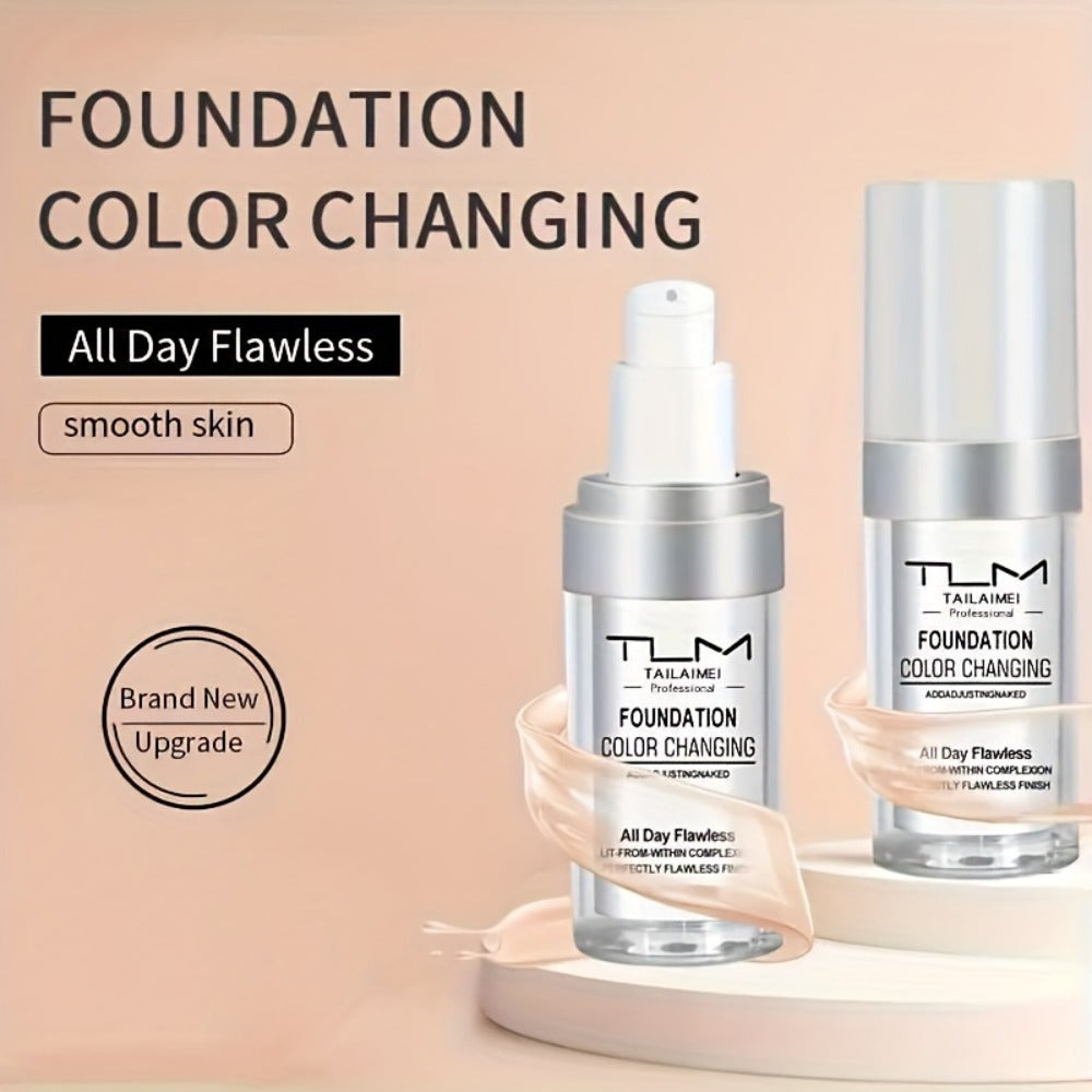 Purchase Two And Receive One at No Cost (3pcs)/Tum TLM Temperature Foundation, Color-Shifting BB Cream Base Makeup, Smooth Application Without Clumps Or Powder Buildup, Perfect End, Great Gift for Mother'S Day And Valentine'S Day