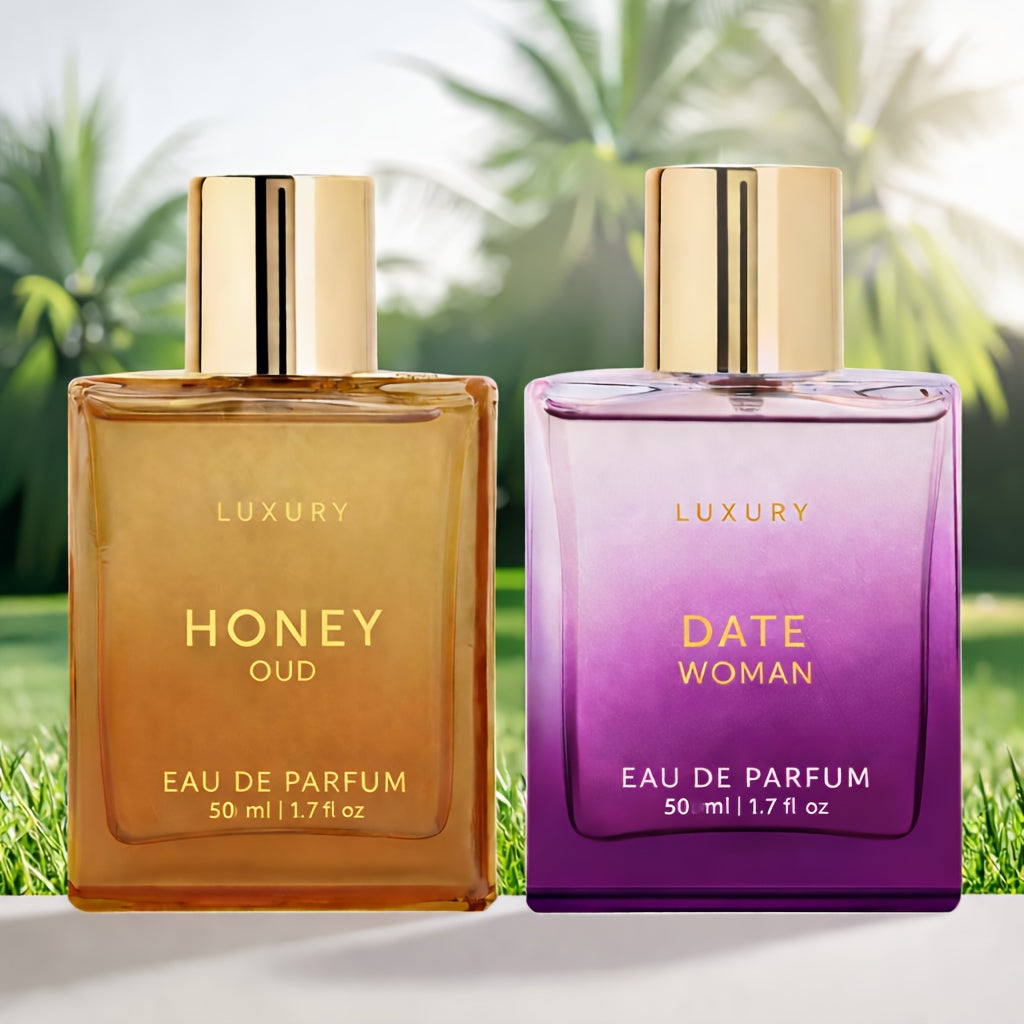 2pcs/1pc Luxury Women's Gift Set - Honey Oud & Date Women's Perfume | Floral, 3.38oz/1.69oz Women's Perfume Liquid, Designer Perfume Style, Gift for Women