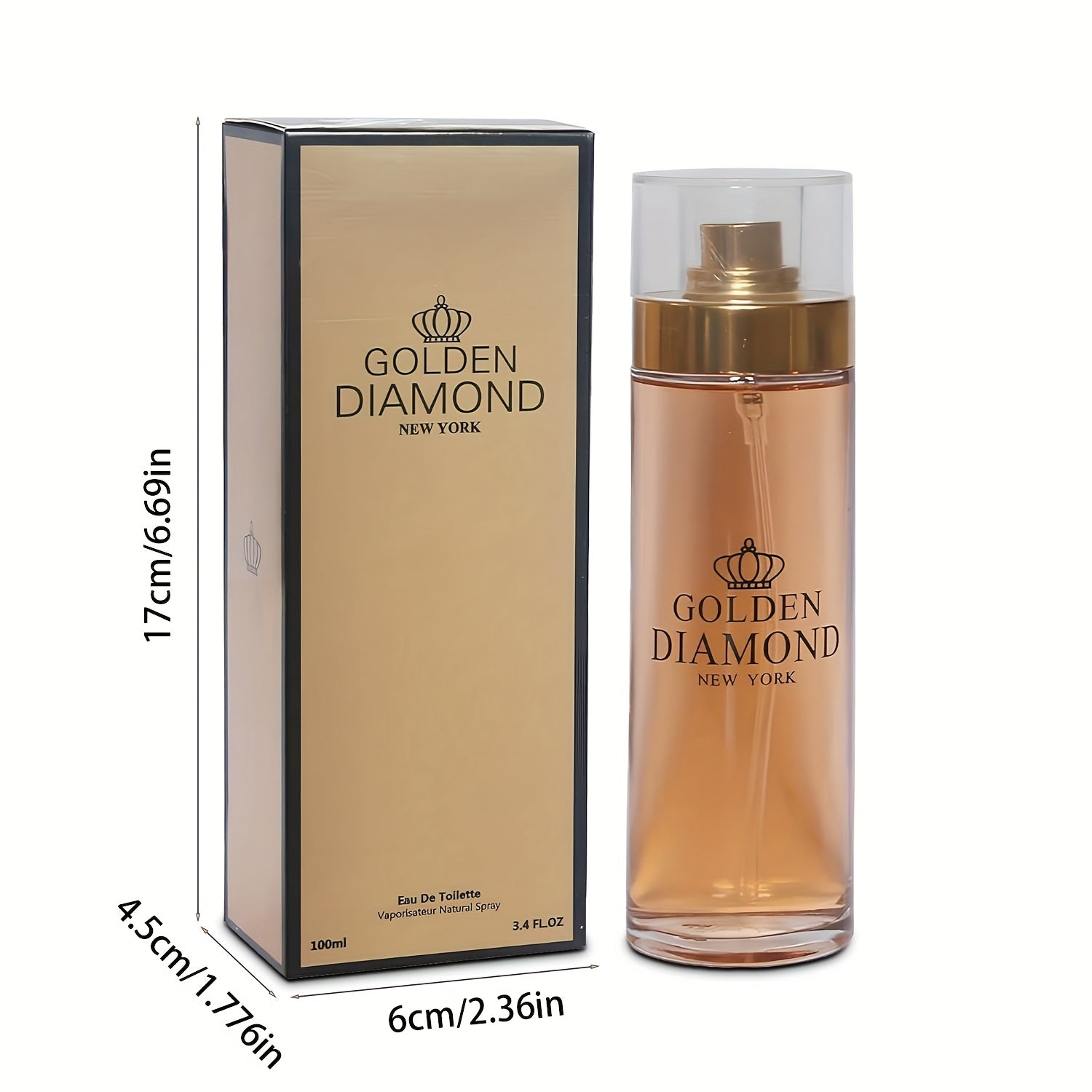 Natural Eau De Parfum Spray Perfume for Women, Daily Wear, 3.4fl.oz