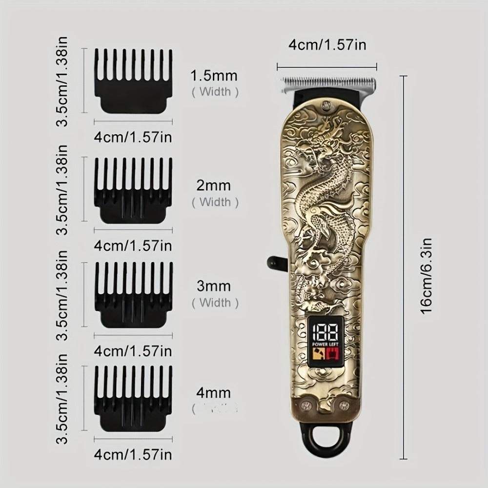 9pcs Hair Clipper Set + 1 Fashionable Elegant Belt, Electric Digital Hair Clipper, Trimmer, Rechargeable, Professional For Salons, Elegant Belt, Suitable For Both Men And Women, The Perfect Gift For Christmas And Halloween