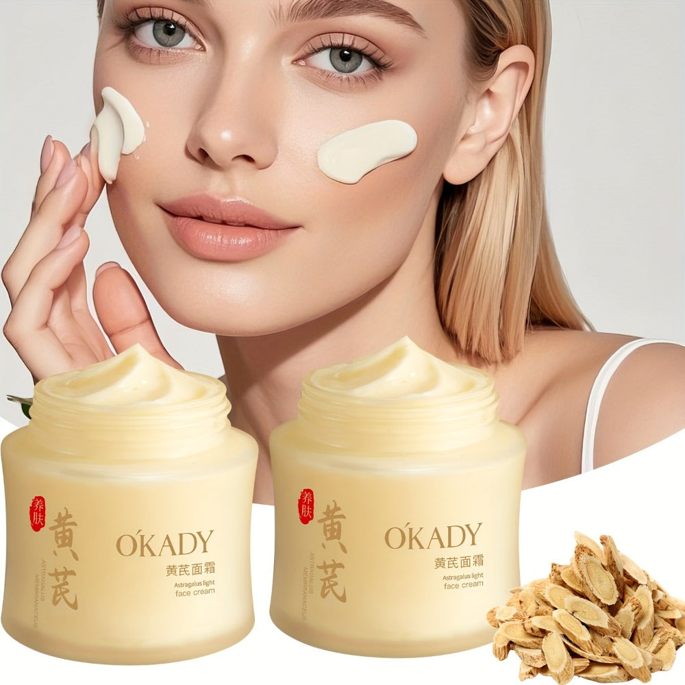 2 Cans Astragalus Cream X 2pcs, Skincare - Deeply Nourishes Dry Skin, Moisturizes And Brightens, And Has Antioxidant Properties. It Strongly Locks in Moisture, Making The Skin Soft And Radiant. This Cream Is Suitable for All Skin Types