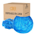 400pcs Blue Disposable Pedicure Spa Liners, Single-Use Plastic Foot Bath Bowl Liners for Nail Salon and Home Spa Use
