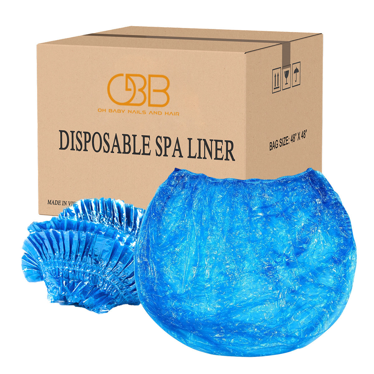400pcs Blue Disposable Pedicure Spa Liners, Single-Use Plastic Foot Bath Bowl Liners for Nail Salon and Home Spa Use