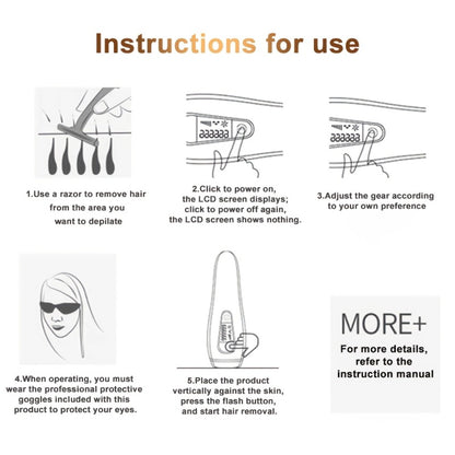 IPL Hair Removal Device 999K Flashes Permanent Hair Remover for Women Men At-Home Laser Hair Removal LEFINEE Flagship Pro Edition