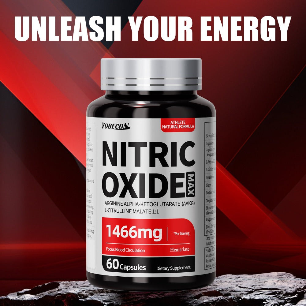 1466mg Nitric Oxide Supplement- Body Health Supplement with L Arginine, L Citrulline& Natural Beet Root, Suit for Athletes, Trainers, Men And Women, Ideal Gift