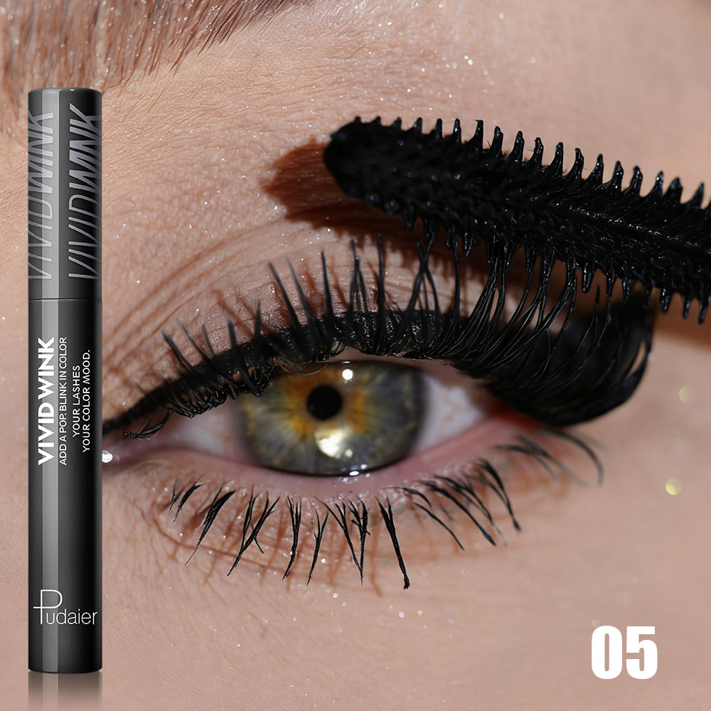 Waterproof Colored Mascara 5 Shades Smudge-Proof Clump-Free Long-Lasting Formula Vivid Eye Makeup for Stage Cosplay Everyday Wear Women