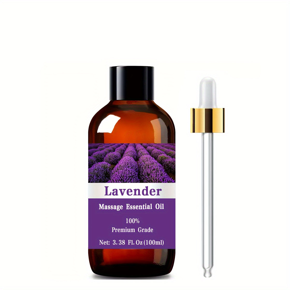 Aromatherapy Lavender Essential Oil 100% Pure Therapeutic Grade for Diffuser Massage Hair Skin Care Relaxation Sleep Aid Stress Relief Men Women Gift 100ml 3.38oz