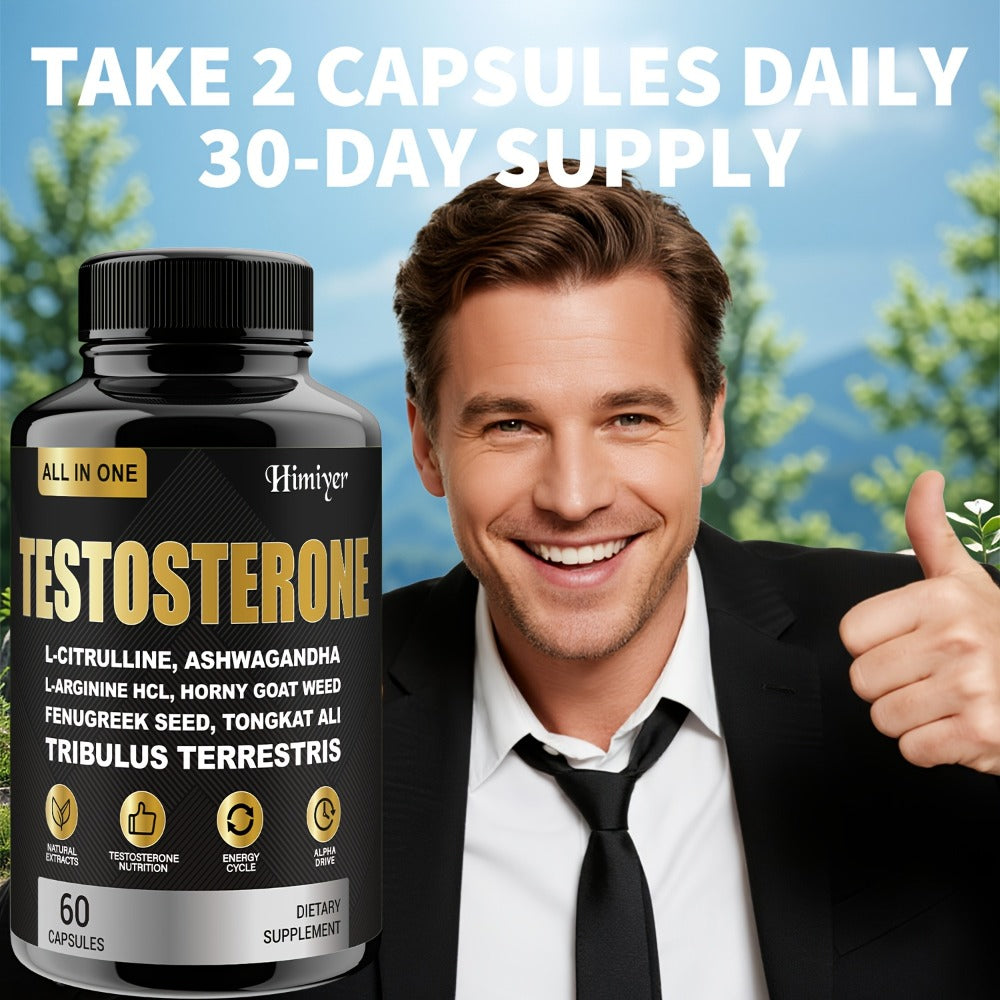 5 Packs Testosterome Dietary Supplements Capsules For Men With Tongkat Ali, Horny Goat Weed, L-Citrulline L-Arginine, Ashwagandha, Men'S Health And .
