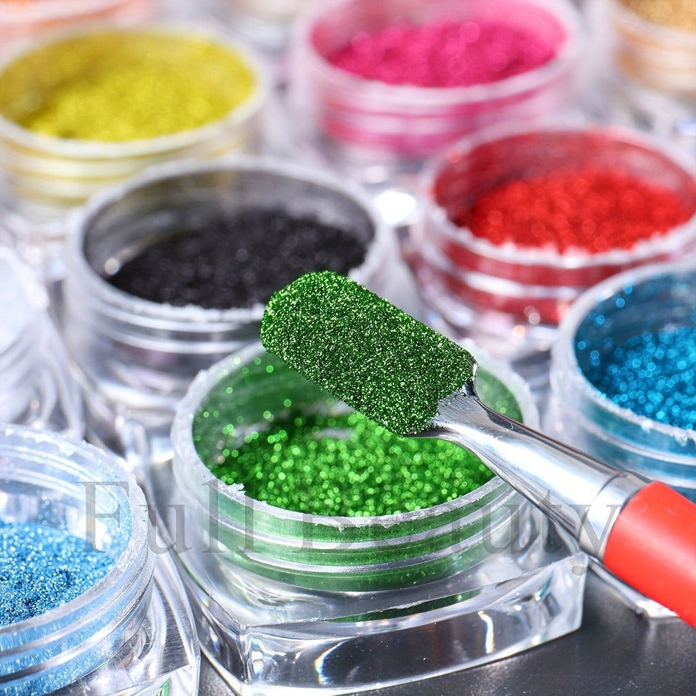 36pcs Chrome Nail Powder, Metallic Chrome Nail Powder Set, Metallic Mirror Nail Powder Set, Nail Art Glitter Decoration Metallic Mirror Effect Holographic Powder 1G/Jar Pearl for Resin Craft And Nail Art Manicure Additions