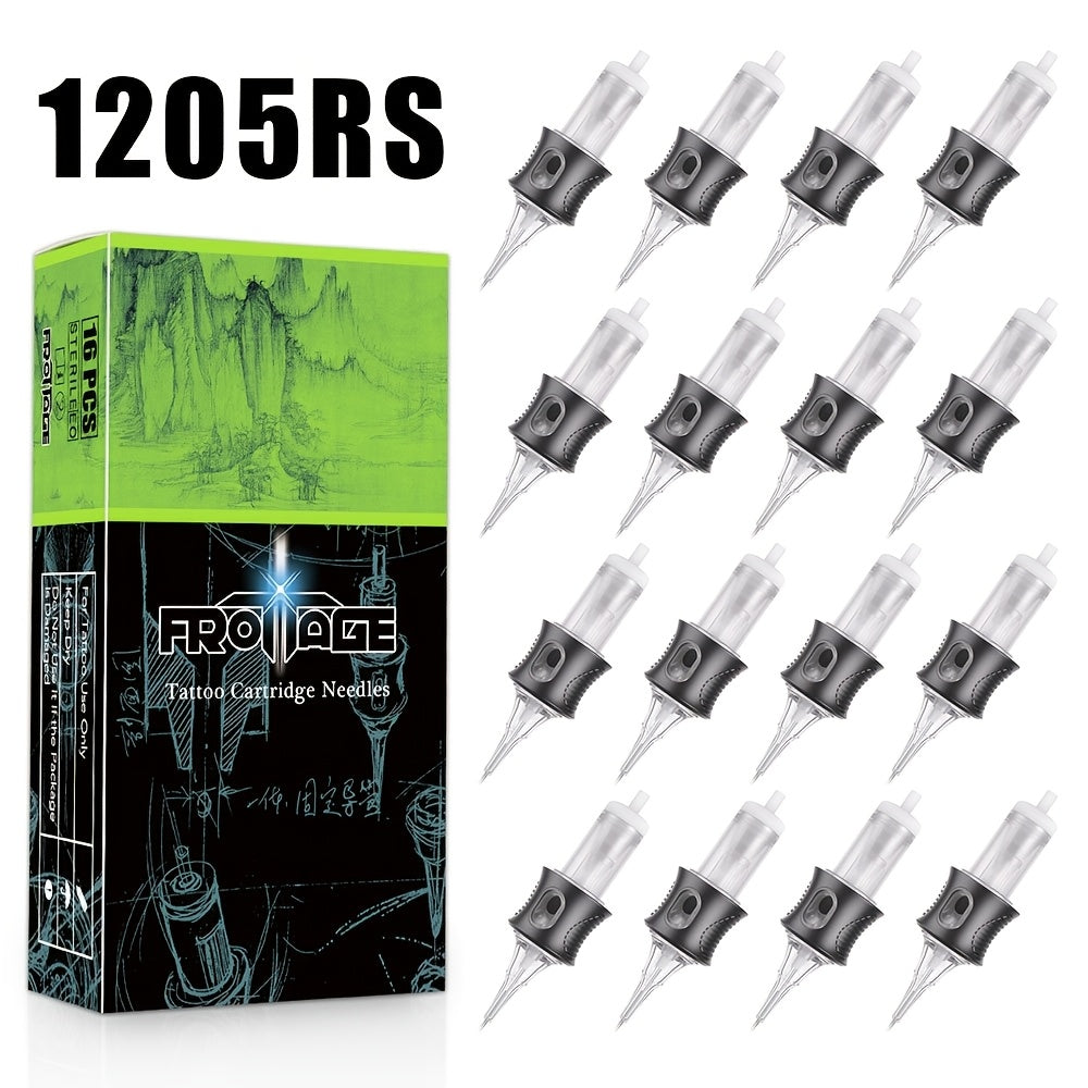 Tattoo Cartridge Needles Integrated Set High Transparency Tips Stable Assembly Round Liner Shader Curved Magnum M1 for Artists & Beginners 26 Sizes RL RS CM