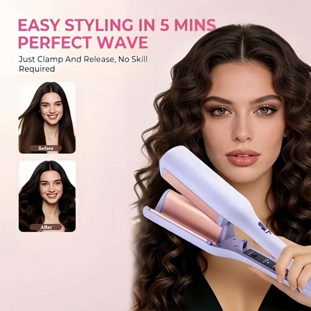 32mm Women's Curling Iron, 30-second Rapid with Adjustable Temperature Settings, Creates Long-lasting Deep U-shaped and M-shaped Curls, Delivers Salon-level Smooth Results, a Gift for Her, Mother's Day Gift