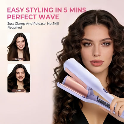 32mm Curling Iron for Women — 30-Second Rapid Heat, Adjustable Temperature, Long-Lasting U-Shaped & M-Shaped Curls, Salon-Smooth Results, Perfect Gift for Her