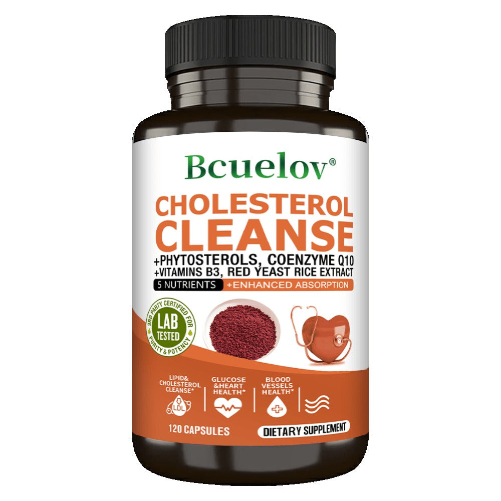 Cholesterol Health Supplement - Contains Phytosterols, Coenzyme Q10, And Red Yeast Rice Extract to Support Heart Health - 120 Capsules