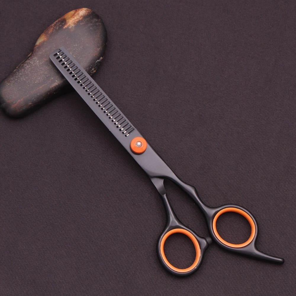 Professional 6" Japanese Steel Hair Scissors Set - 3pcs Texturizing Kit with Thinning Shears, Razor Comb & Detangling Apple Comb for Salon/ Home Use