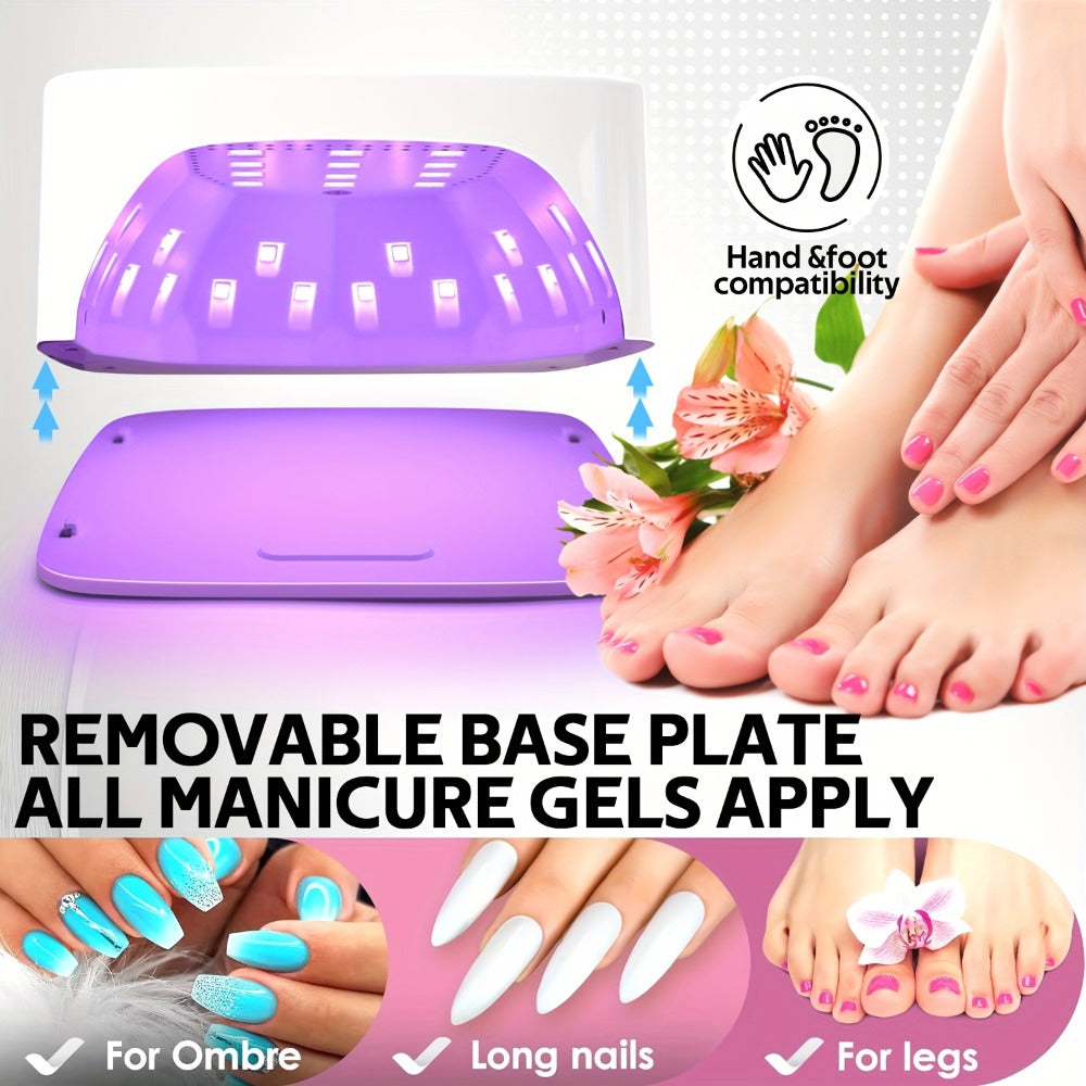 Nail Tech Supplies 30 LED 3 Timers Nail Lamp Fast Nail Gel Porfessional Safe Rechargeable Portable Wireless Nail Polish Dryer