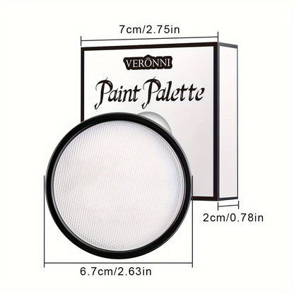 Water Activated Face Paint Kit with 10 Brushes - Water Based Face Body Paint Palette Black White Red Blue Green Purple for Halloween Cosplay Party