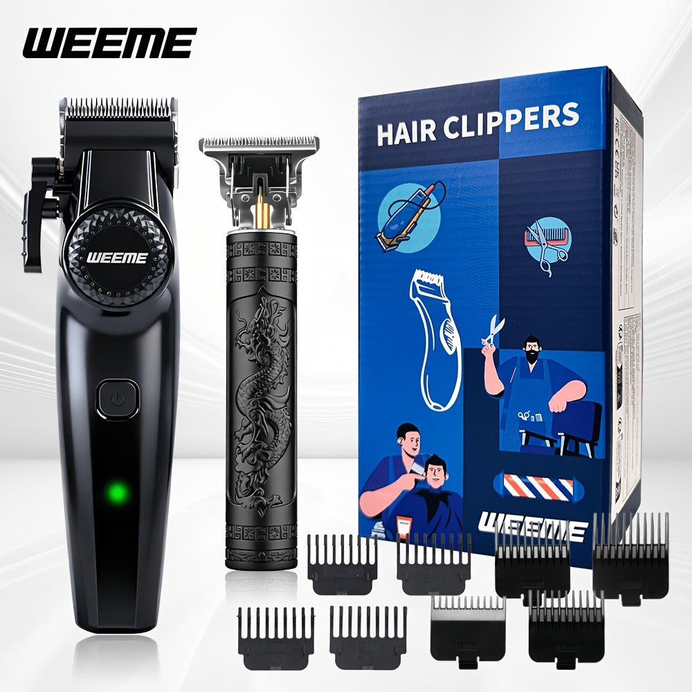 [Ideal Gift] 1/2/4Pcs Advanced Gradient Green Design Electric Grooming Kit: A Hair Clipper, Electric Shaver, Beard Trimmer, And Ear And Nose Hair Trimmer, Ideal Gift For Your Husband, Boyfriend, Father Day Gift. Just This One Set Is Enough To Get Handsome