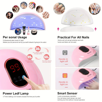 Acrylic Nail Kit Complete with Drill Light Colored Acrylic Powders and All Tools for Beginners Beautiful Nail Designs Professional Starter Set