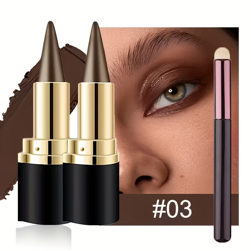 2pcs/4pcs Pack 24 Hour Long-Lasting Eyeliner Gel Stick with Lip Brush - Matte End, Fast Drying, Non-Smudging And Waterproof - for Eyes And Lips, Perfect for Everyday And Party Makeup