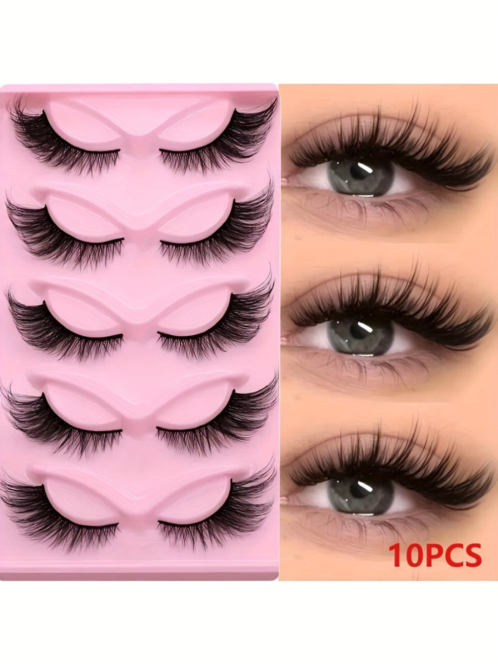 30pcs Long Cat Eye Lashes - Festive Gift Wispy, Lengthened, Voluminous, And Striking False Eyelashes for a Seductive Appearance - Reusable Strip Lashes for Stunning Eye Makeup
