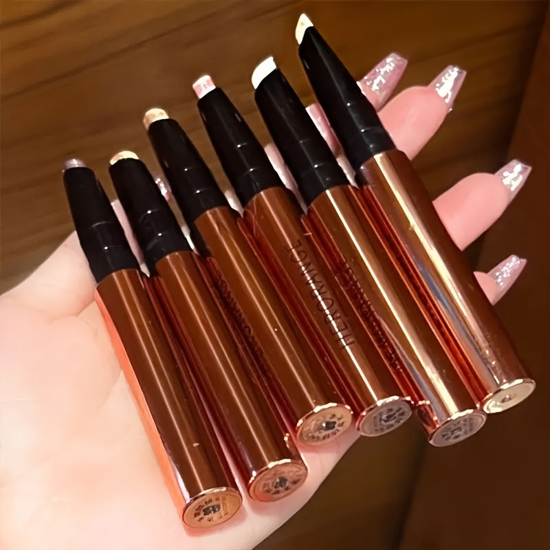6pcs of Pearl Eyeshadow Sticks Set, Sparkling Eyeshadow Pen, Long-lasting and Waterproof, Not Easy to Fade, Perfect for Beginners, Perfect Gift