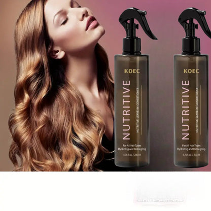 Leave-In Conditioner with Hydrolyzed Keratin & Biotin — Anti-Frizz Detangler, Argan Oil & Plant Extracts, Repairs Split Ends & Breakage, Color-Safe for Curly, Dry & Damaged Hair, 6.76 oz