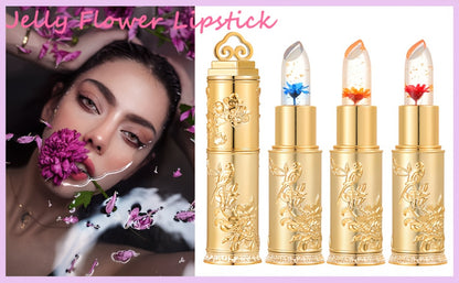 Color Changing Lip Gloss Set 3 Pcs - Temperature Magic Pink Tint, Crystal Jelly Balm & Lipstick Combo, Plant Squalane Moisturizing, Natural Hydrating Lip Makeup, Valentine's Day Christmas Gift
