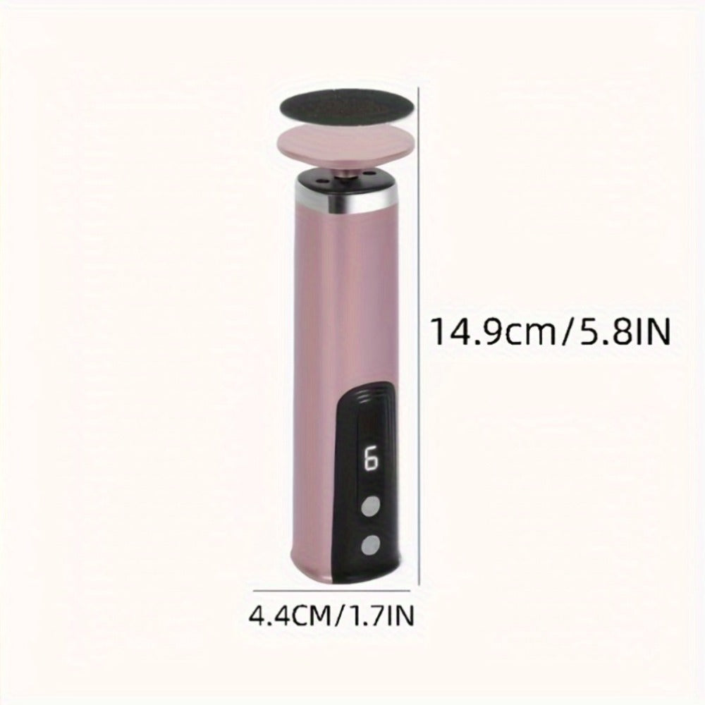 2-In-1 Electric Foot Trimmer USB Rechargeable Foot File Tool Adjustable Speed Portable with 2 Sanding Heads And 10 Sandpaper Pads