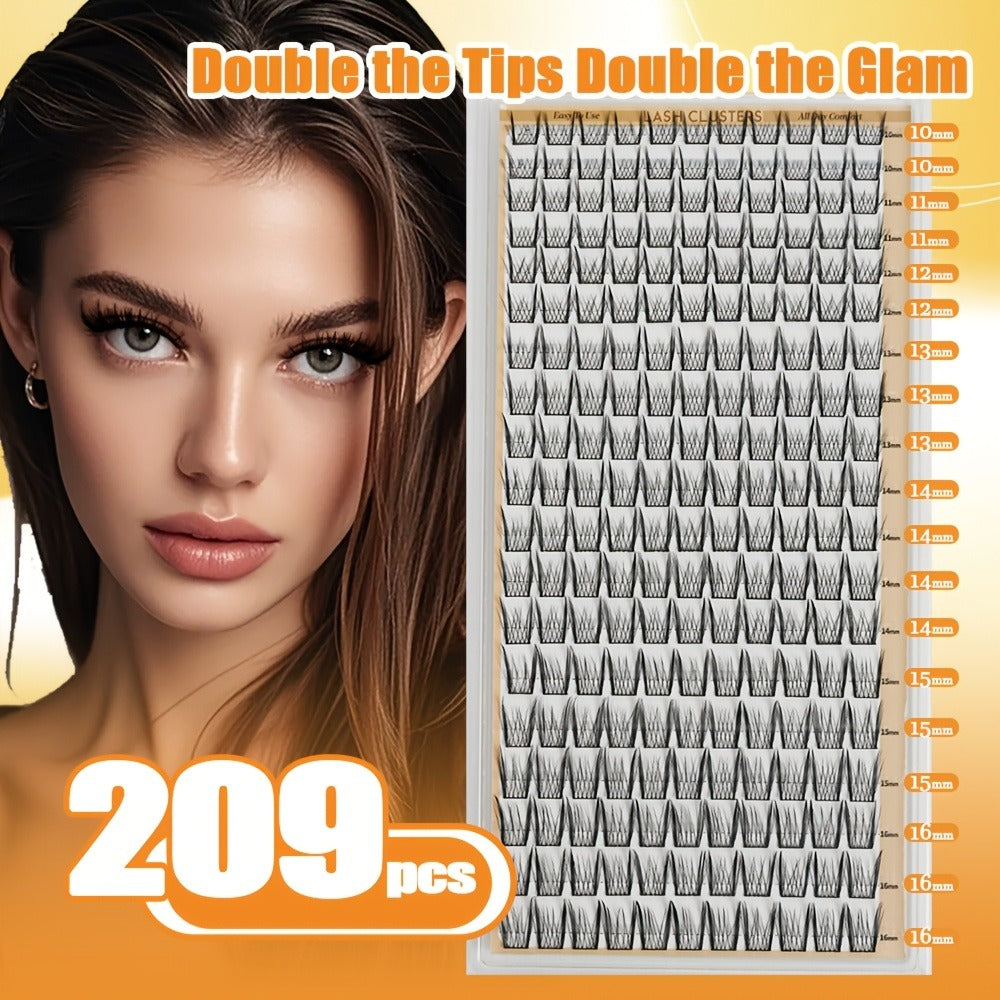 Lash Clusters Kit 5 Boxes Lash Clusters Gift/209/276/708/800pcs False Eyelashes, Fluffy Wispy Manga Fairy Lashes Top And Bottom Lash Clusters with Gift Bags, Natural Volume Lashes Long Lasting Reusable Lashes Beauty Gift for Mom Wife Daughter Friend