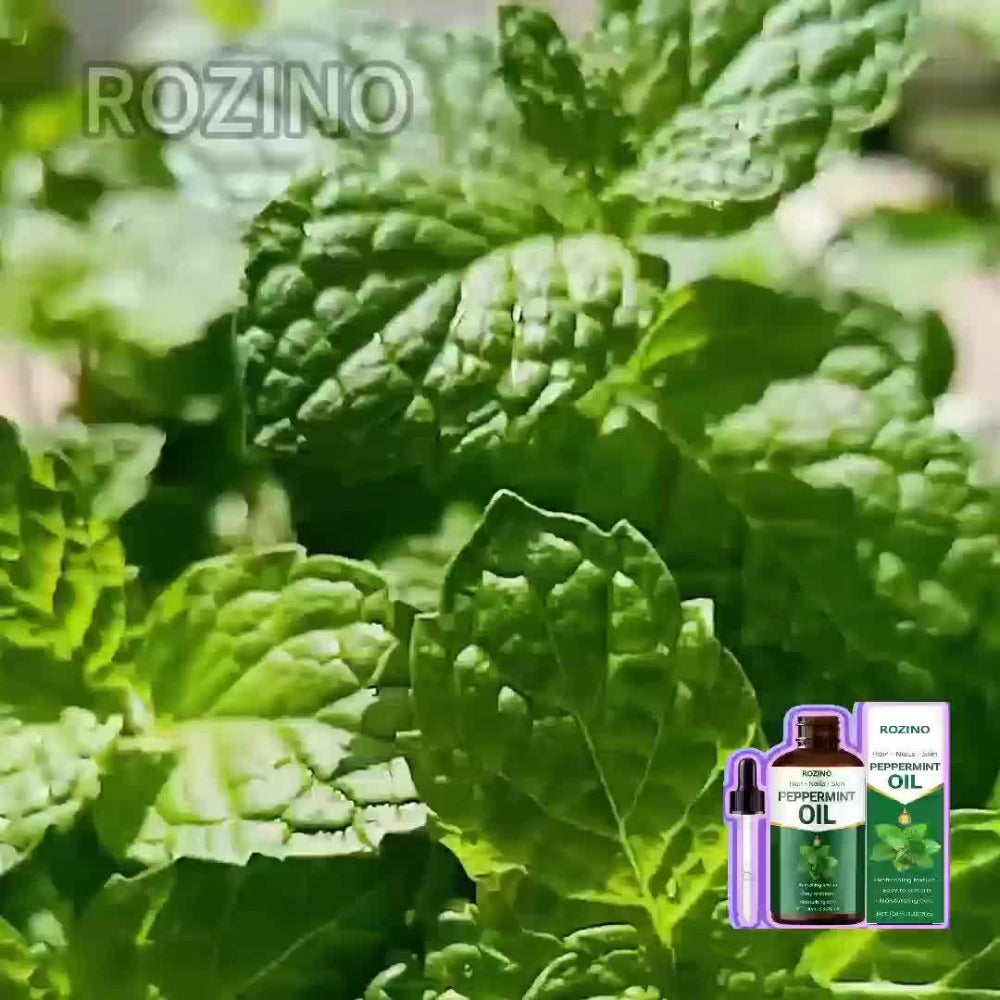 Peppermint Essential Oil: 100% Pure Plant Essential Oil, Suitable for Massage, Shower, Skin Care, Face, Body, Nail, Hair And Eyelash Care. General Use