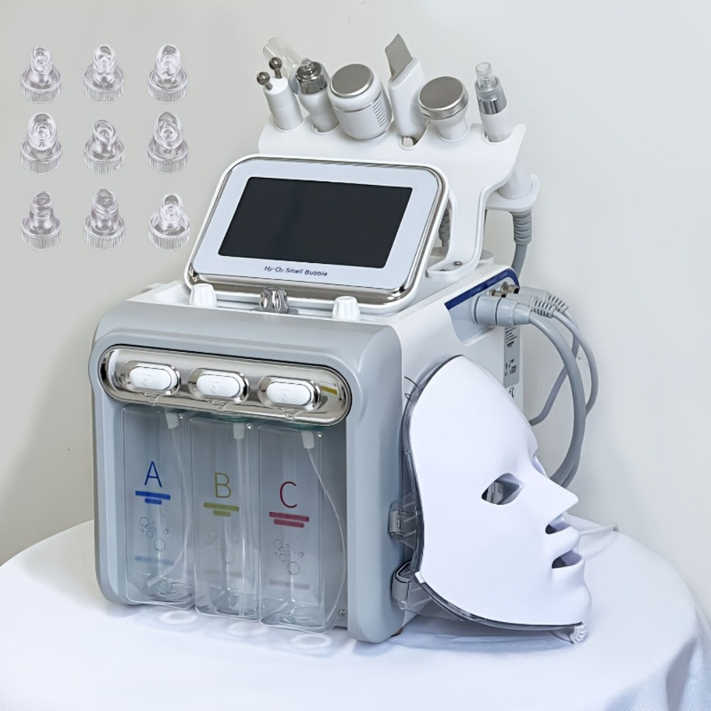 [Halloween Gift] Hydrogen-Oxygen Microbubble Beauty Device, Dual Large Pump 6-In-1/7-In-1 Hydrogen-Oxygen Microbubble Beauty Device, Facial Care, Home Beauty Device, Heartfelt Gift