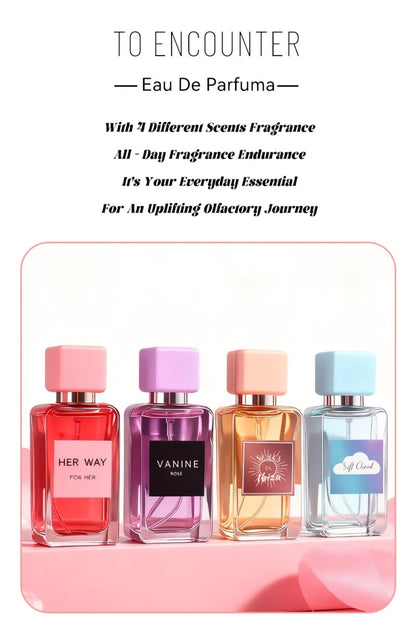 Women's Perfume Gift Set 4pcs EDP Long-Lasting Floral Fragrance Spray for Dating Parties Special Occasions 4 Scents 0.68oz Each Holiday Gift for Her