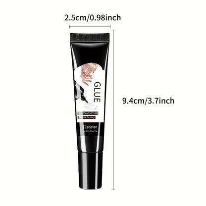 Nail Glue for Acrylic Nails Quick Dry Strong Hold Gel Formula Nail Art Glue for Press On Nails Gems Rhinestones Nail Accessories Long Lasting Manicure Supplies 4pcs 10g Each