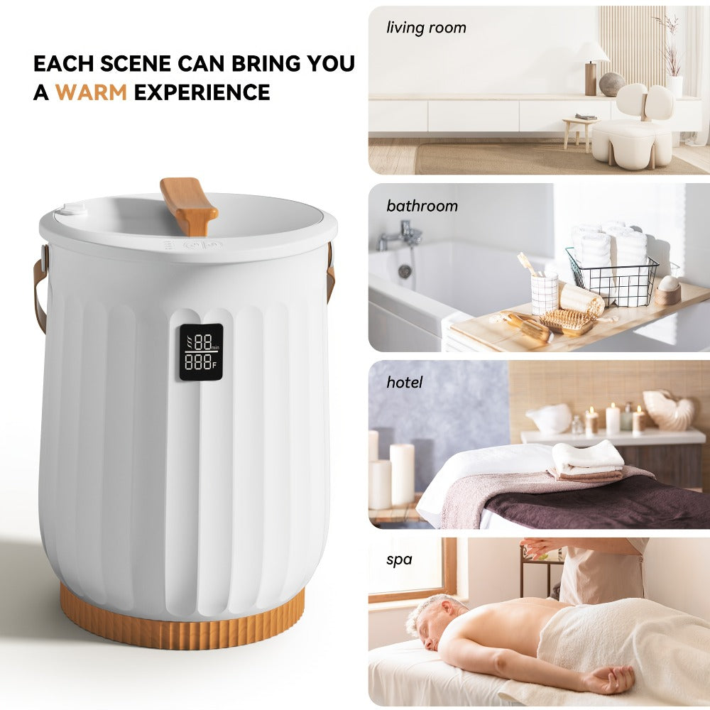 Deluxe Towel Warmers Bucket, 4 Modes, Self-closing, Ideal Gift for Festivals, Bathrooms Or Beauty Spas,, White