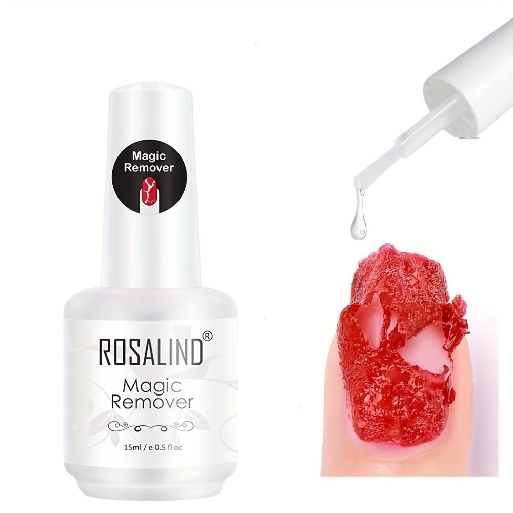 Gel Nail Polish Remover – Professional Formula Removes Gel Polish in 2–5 Minutes, No Foil or Soaking Needed, Includes Cuticle Pusher & Nail Scraper Tools