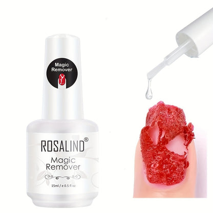 Gel Nail Polish Remover – Professional Formula Removes Gel Polish in 2–5 Minutes, No Foil or Soaking Needed, Includes Cuticle Pusher & Nail Scraper Tools