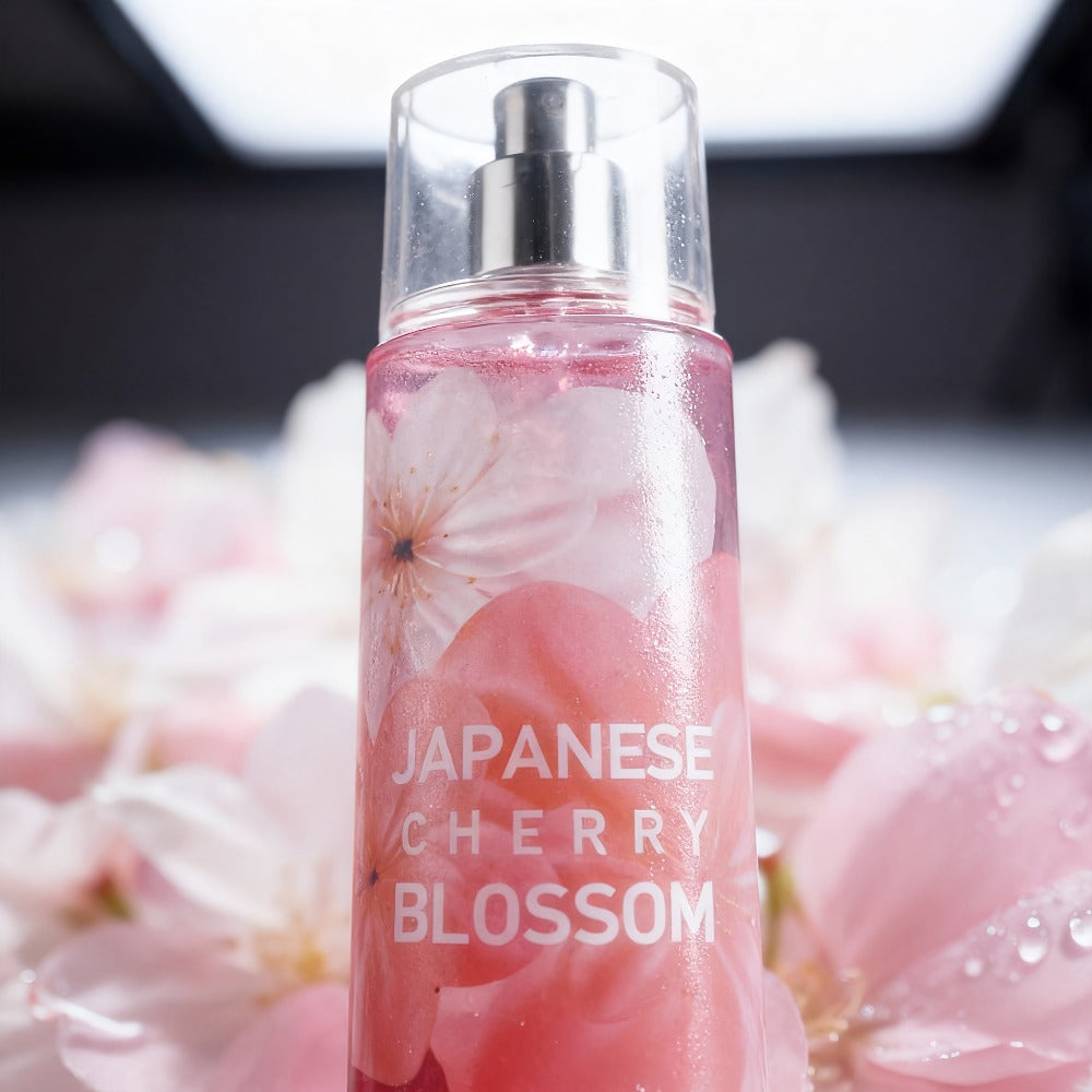 Cherry Blossom Body Mist for Women — Pheromone-Infused Sakura & Rose Fruity Floral Scent, 7-8 Hour Long-Lasting Spray, Confidence-Boosting Fragrance for Beach, Dates & Gifting
