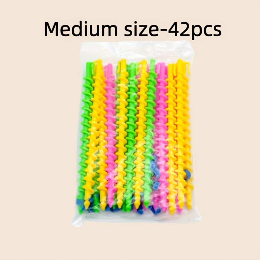 39/42pcs/Set Spiral Curling Hair Sticks, Professional Curler Set, Plastic Perm Rods for Hair Styling Hair Styling Tools