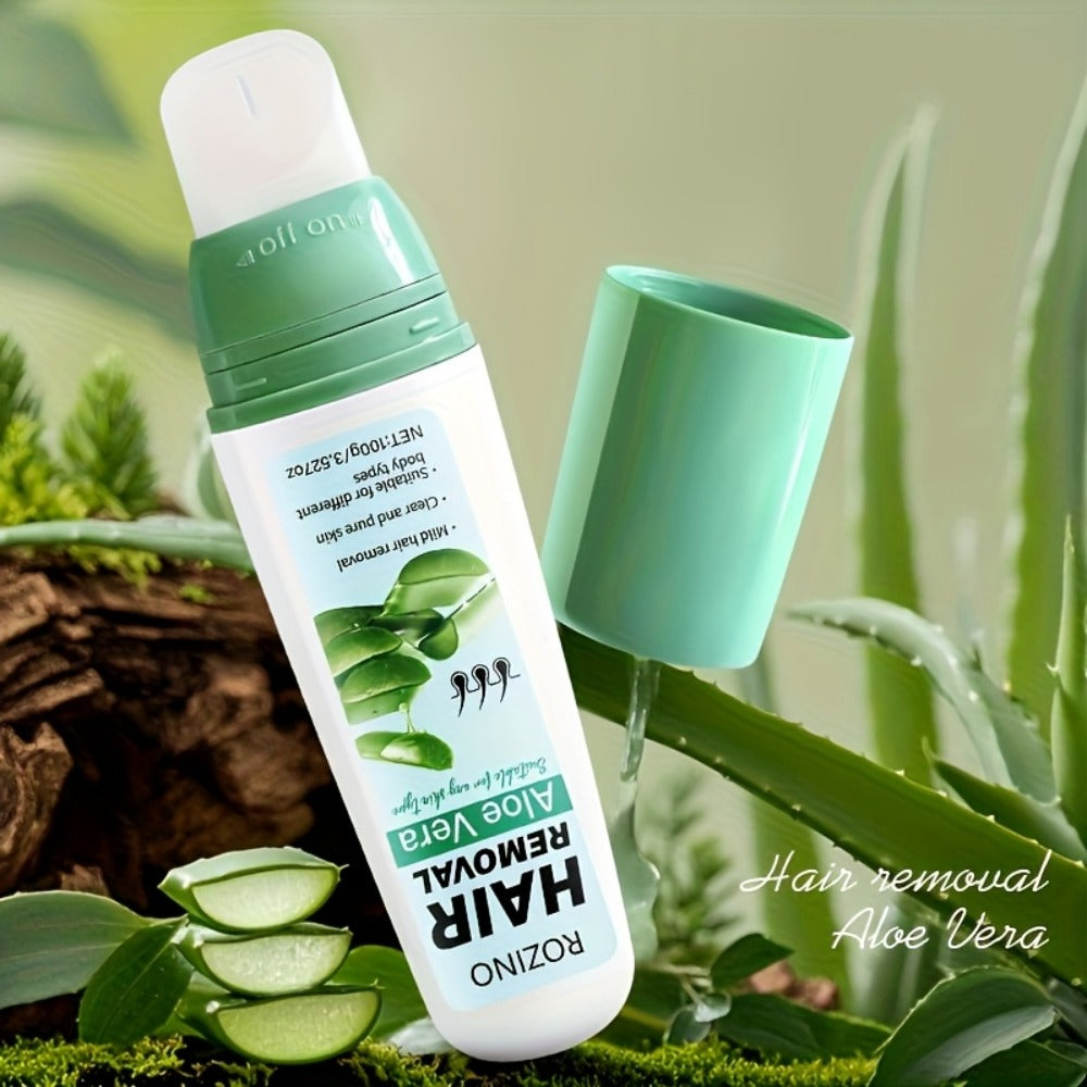 3.53 oz Of Aloe Vera Hair Removal Cream, Gentle And Non-irritating, Removes Hair Thoroughly And Quickly In 5 Minutes. Suitable for Lips, Armpits, Legs, Arms, Private Areas, Chest, And for Both Men And Women All Over The Body