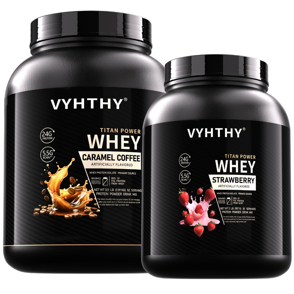 VYHTHY Whey Protein Powder, Premium Milk Protein Powder, Isolated And Hydrolyzed Blend, Suitable for Sports Nutrition And Daily Use, Contains Bcaas, Low in Carbohydrates, Available in Strawberry, Blueberry, Vanilla