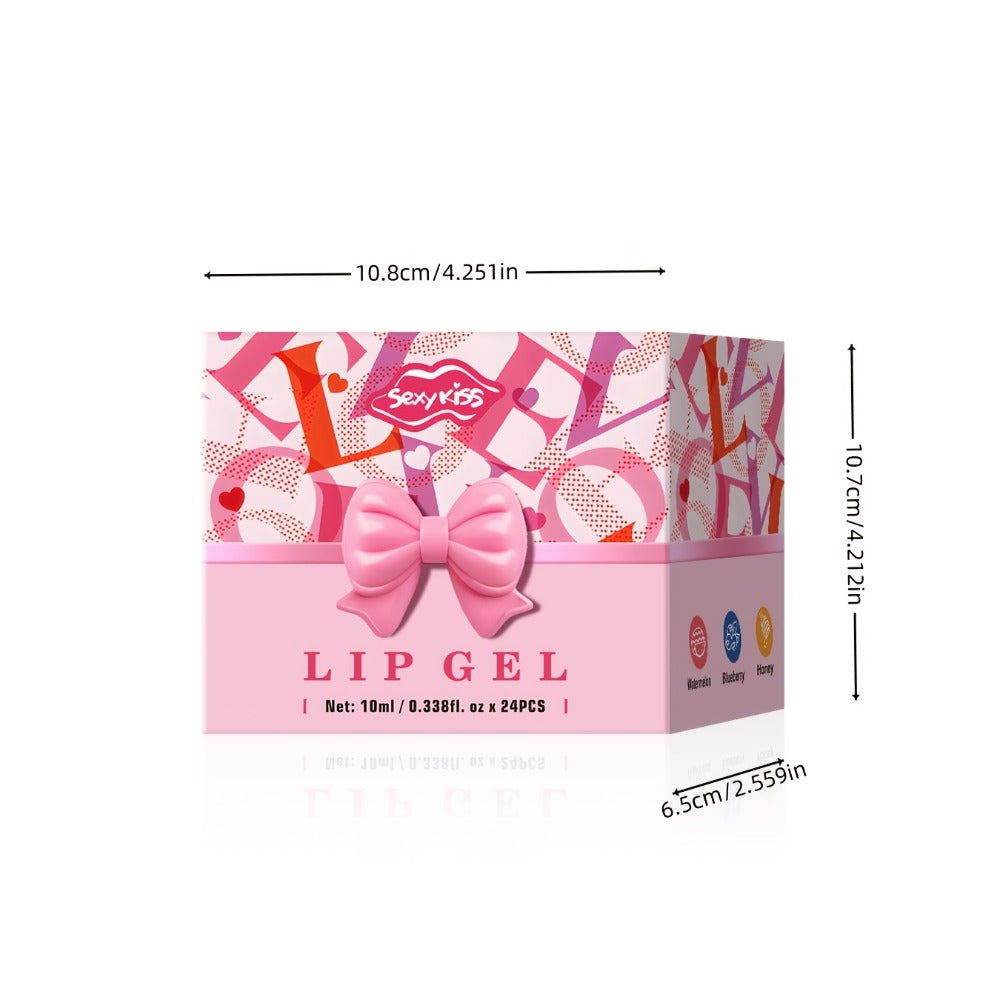 Luxury Lip Balm Collection of 24pcs in a Box And Glossy, Ideal for Chapped Lips, Perfect Valentine'S Day Gift for Her