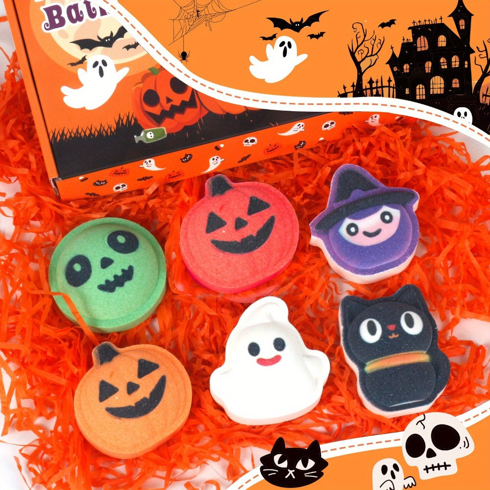 Bath Bombs Halloween Gifts for, Halloween Pumpkin, Bat, Skull, Magician, Black Cat And, 5 Individually Wrapped Bath Salt Bombs Rich In Essential Oils, Ideal for Gifts for,, And Women Who Have Everything On Halloween