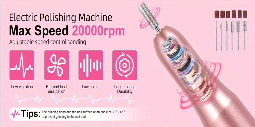 A Complete Acrylic Nail Kit That Includes a Drill And Light, Featuring Colored Acrylic Powders And All Necessary Tools for Beginners to Create Beautiful Nail Designs.