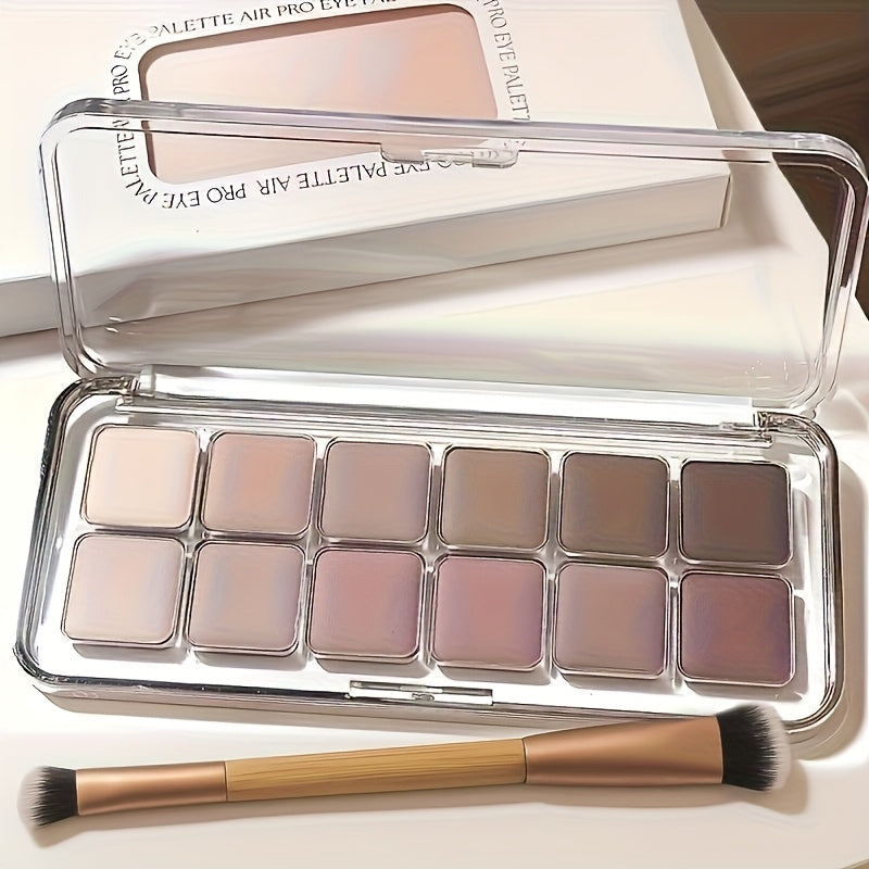 12 Rom&nd Eyeshadow Palette Air 2 In 1 Eyeshadow&Blush Palette Light Pink Series, Portable Travel Size, Shimmer Glitter Pearlescent Two-Tone Eye Makeup, Waterproof Sweat-proof Long-Lasting Natural Easy Formula, Beginner-Friendly