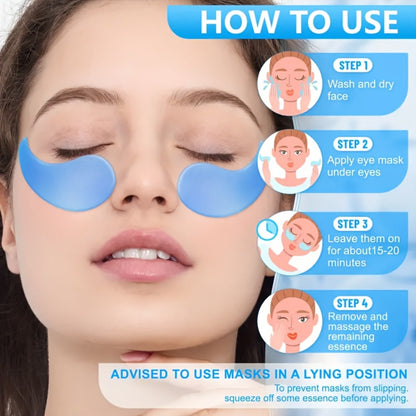 Retinol Collagen Eye Mask 60pcs 80g - Firming Under Eye Patches for Dark Circles, Puffiness & Sagging, Deep Moisturizing Anti-Aging Eye Pads for All Skin Types