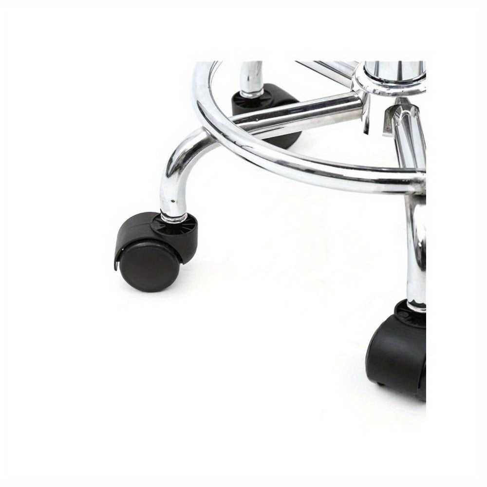 Adjustable Height Rotating Bar Stool with Backrest And Stripes, Modern 360° Swivel Armless Chair for Kitchen, Dining, Living Room, Bistro, And Spa - Black