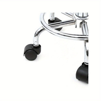 Bar Stool with Backrest Adjustable Height - 360° Swivel Counter Stool Modern Rotating Chair for Kitchen Island Dining Room Bistro Spa, Armless Striped Design, White