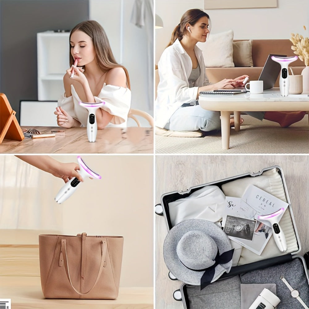 Rechargeable Vibrating Massager, Suitable for Face and Neck - USB Charging, Lithium Battery, Adjustable Strength Skincare Tool, Ideal Gift for Women, Neck Massage Device, Modern Beauty Equipment, Durable Skincare Device, Vibrating Face Massager, Eye Massa